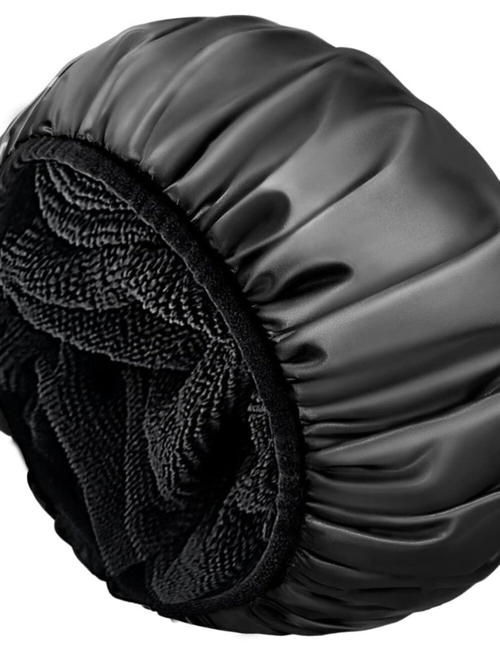 Shower Cap,Terry Lined Shower Cap for Women Reusable, Triple Layer Waterproof Ba